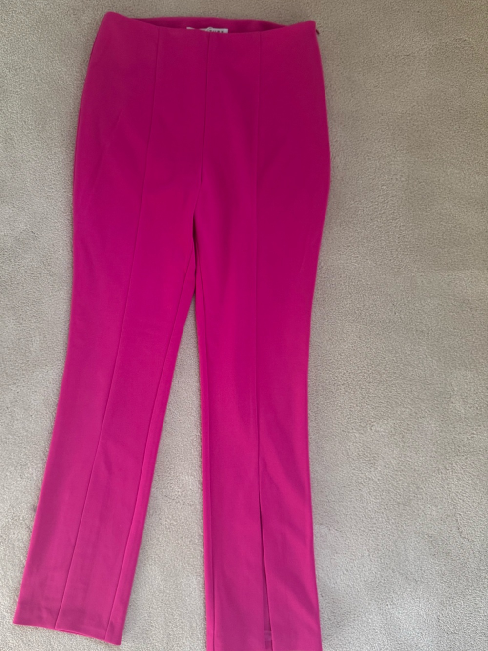 Trina Turk Slim High-Rise Trousers in “Trina Pink”